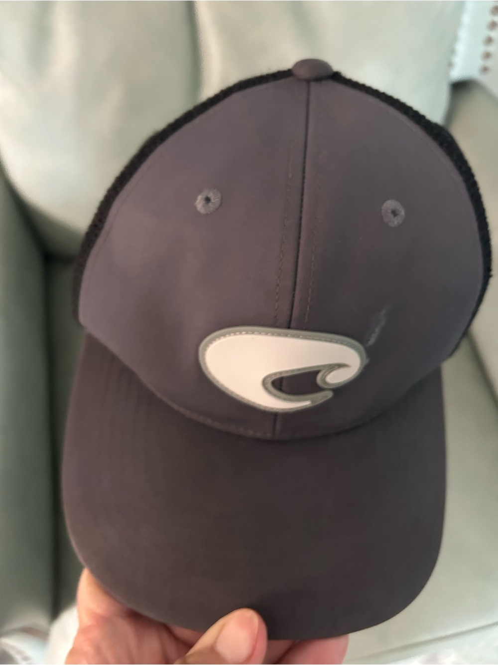 Costa Men's Charcoal Patch Trucker Hat